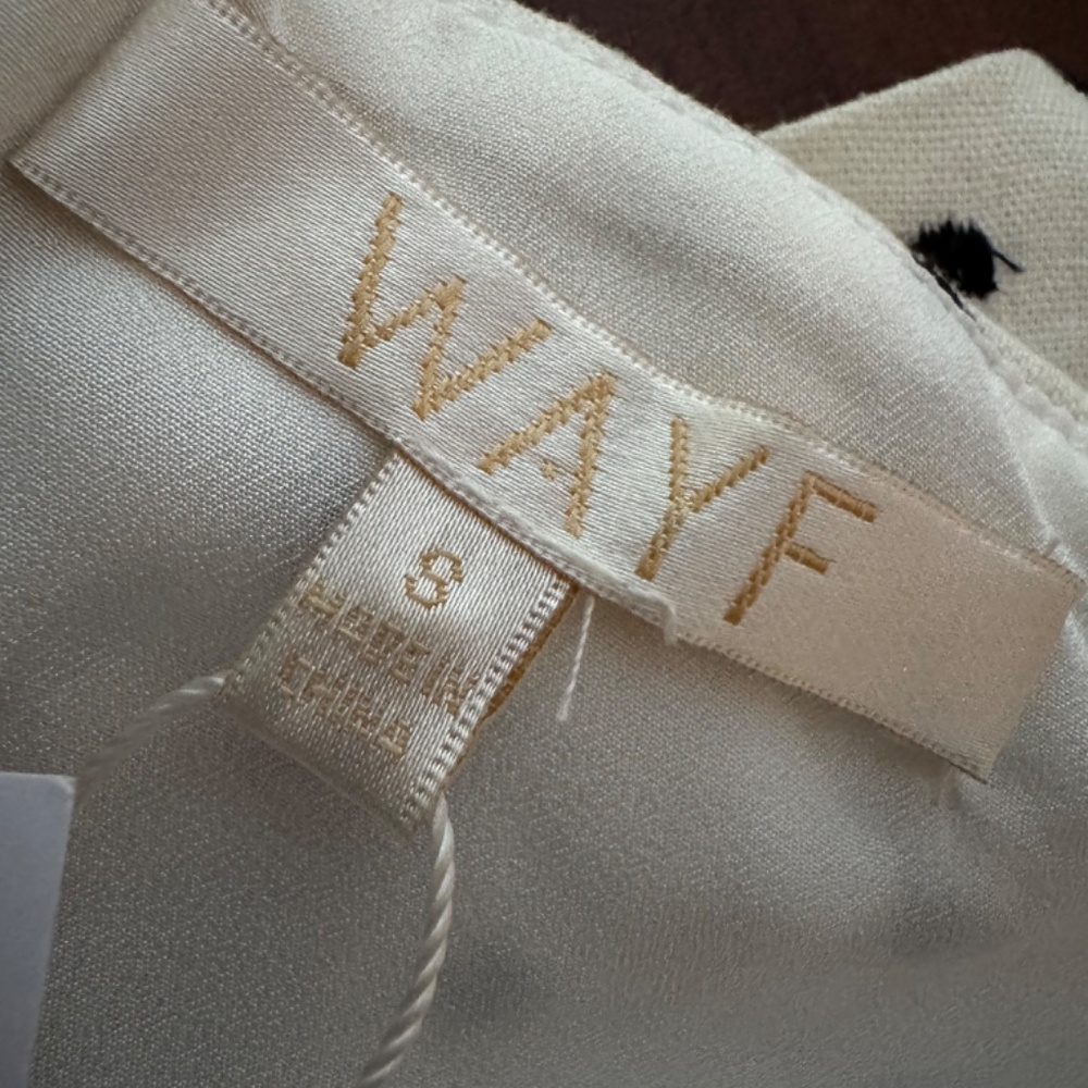 NWT WAYF Polka Dot, Cutout, Off-the-Shoulder, Linen Blend, Minidress Size SMALL - Picture 4 of 8